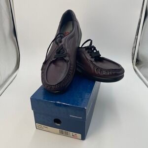 SAS Take time Shoes Women's 9 Wide Burgundy Leather Walking Comfort Loafers